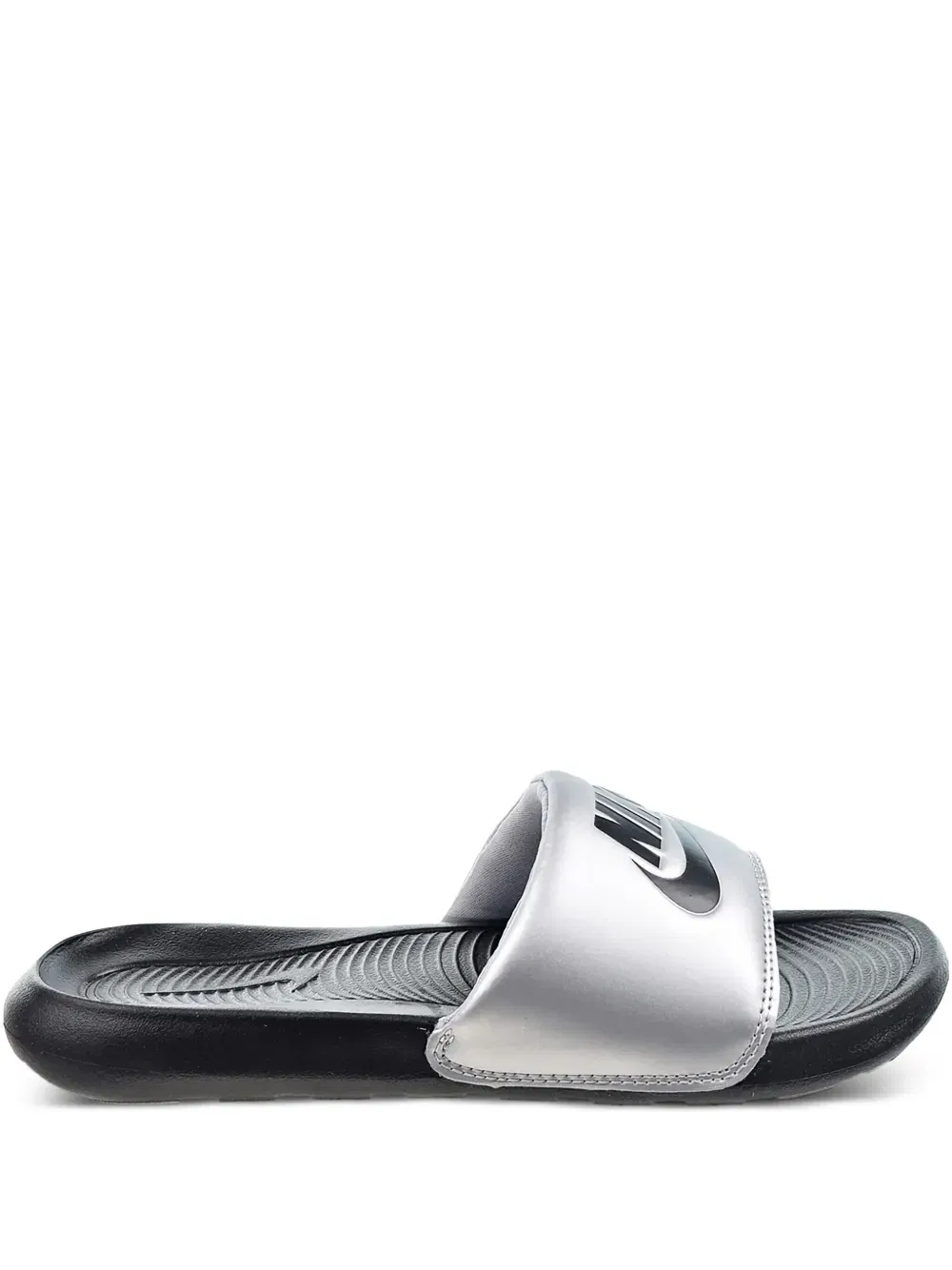 Victori One Black/Metallic Sliver slides