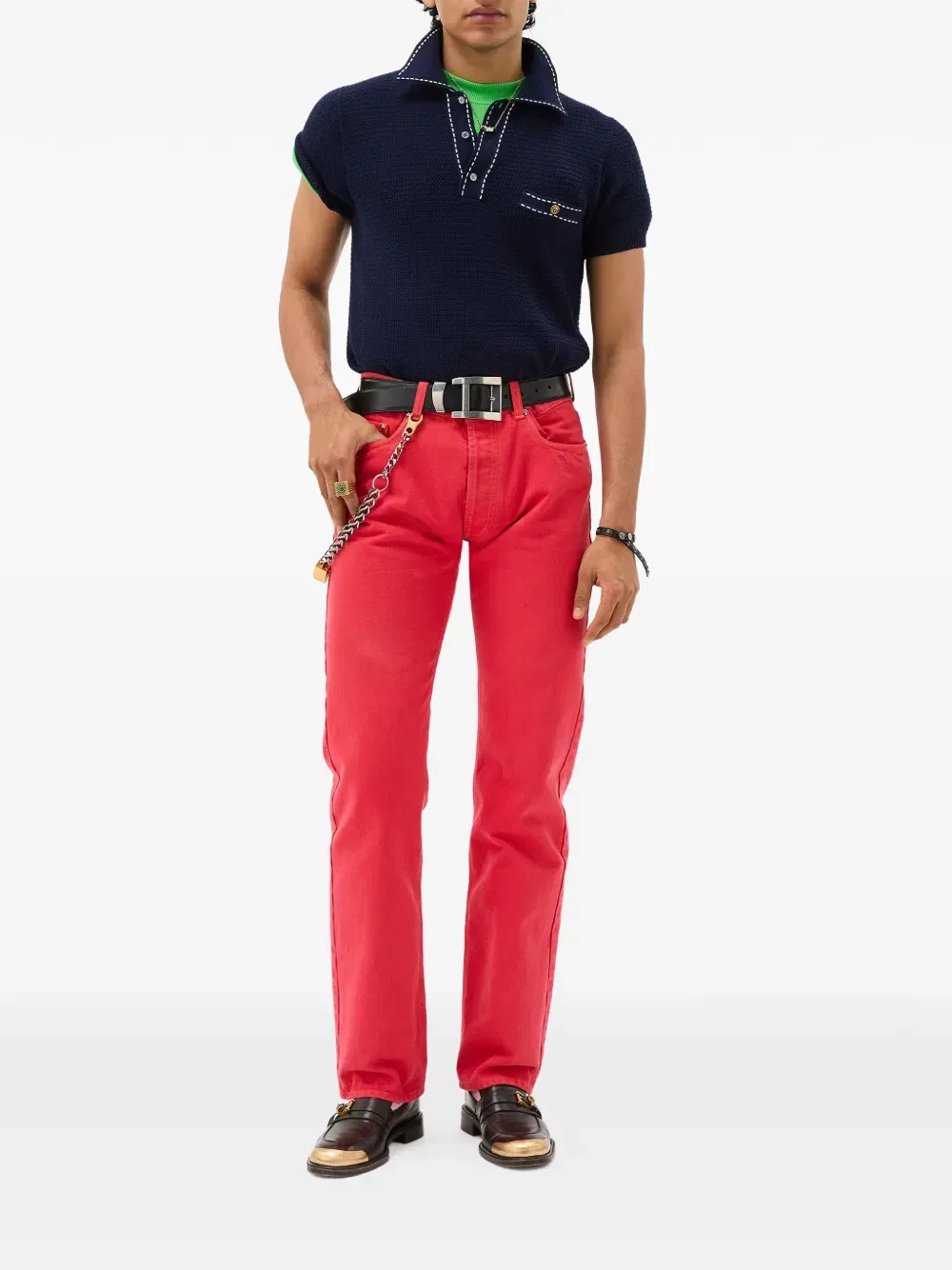 cotton knit polo