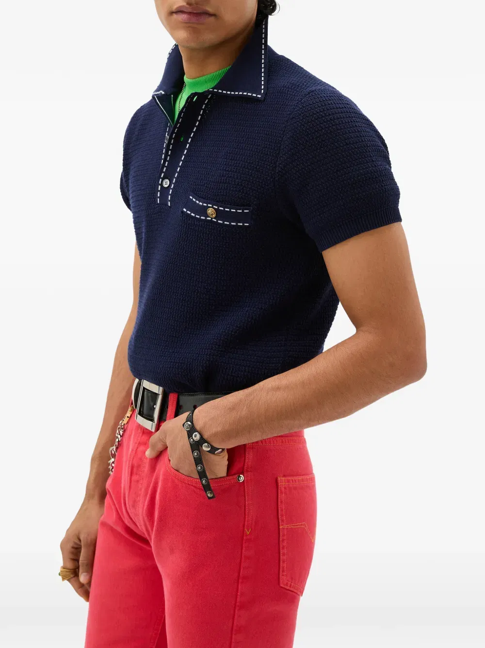 cotton knit polo
