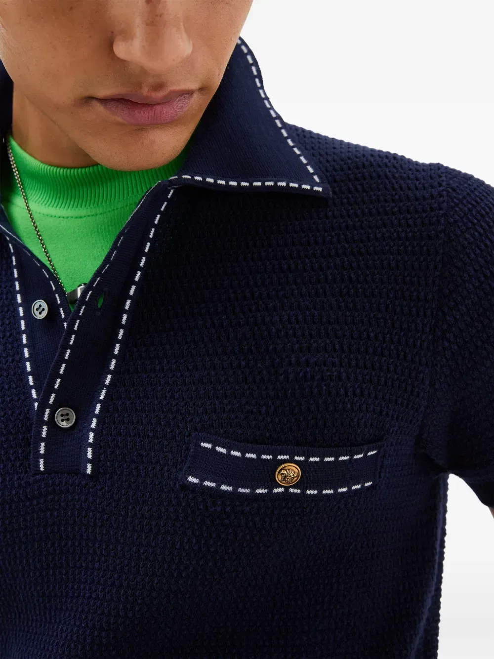 cotton knit polo