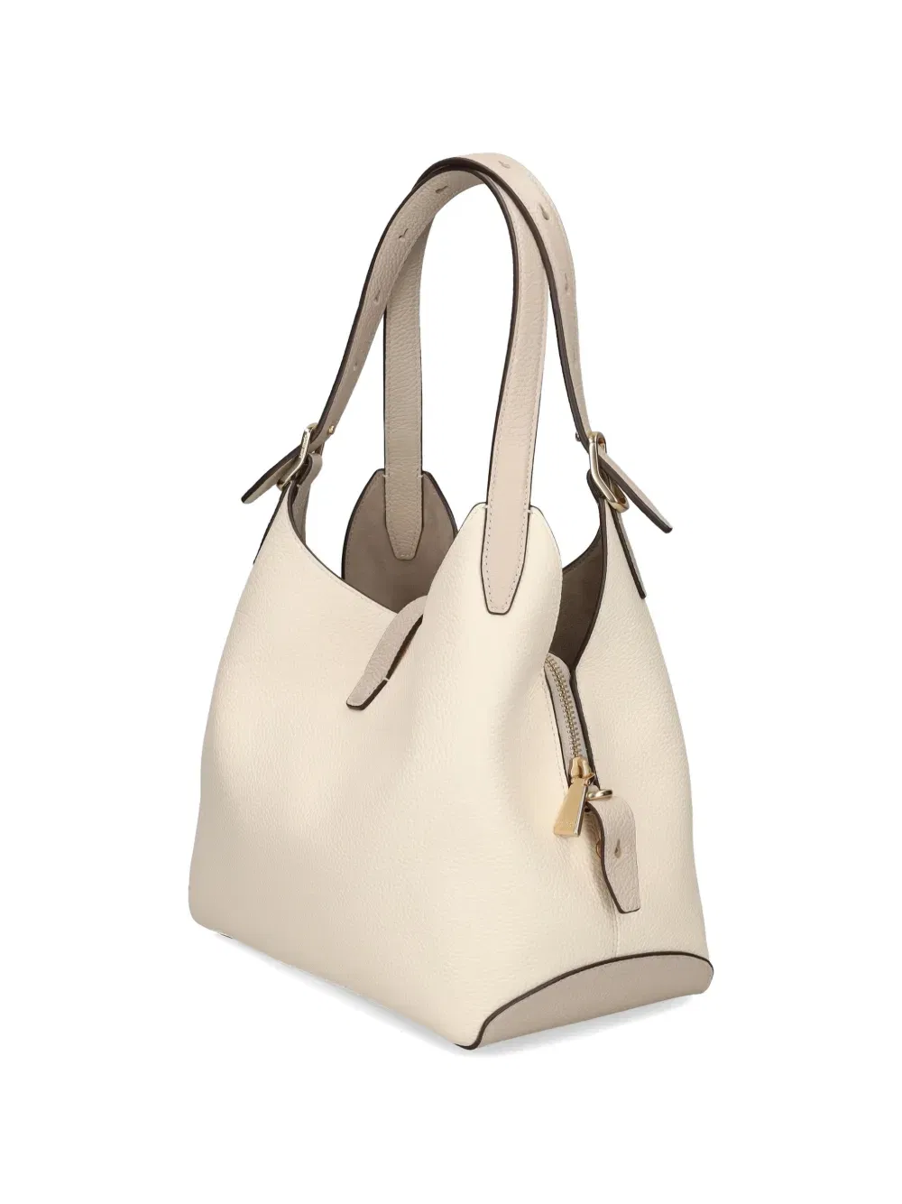 Deco buckle leather tote bag