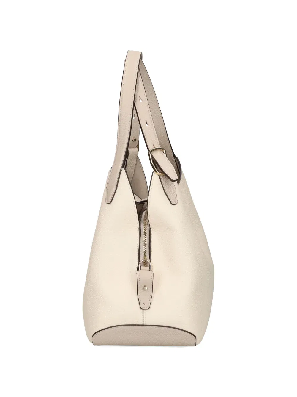 Deco buckle leather tote bag