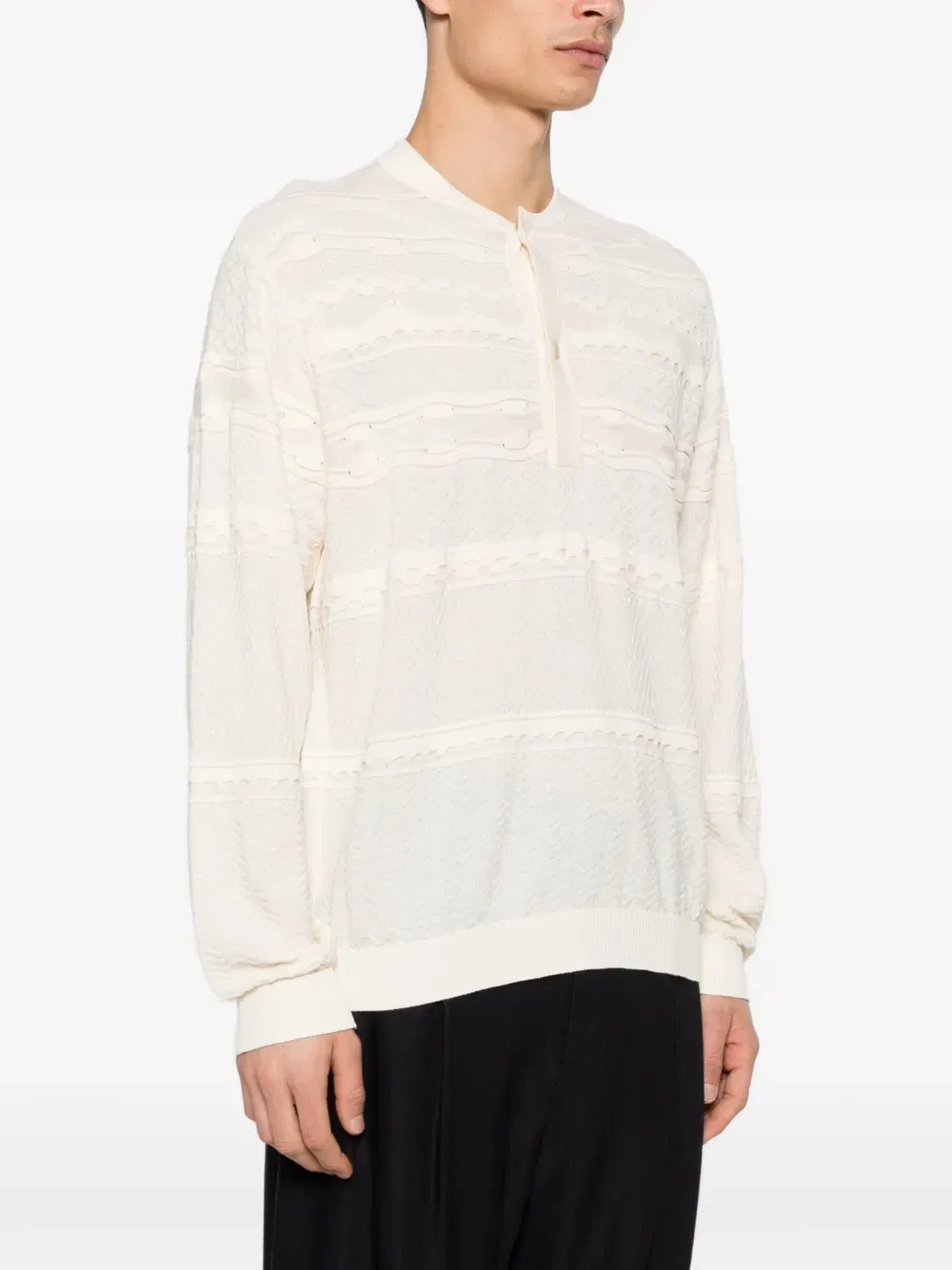 button patterned sweater