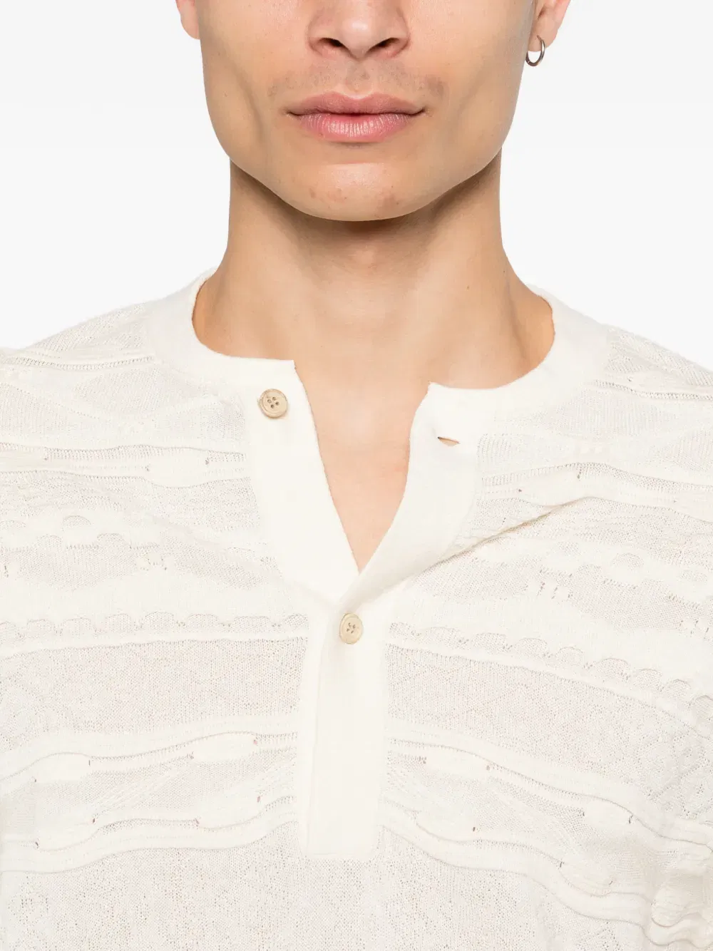 button patterned sweater
