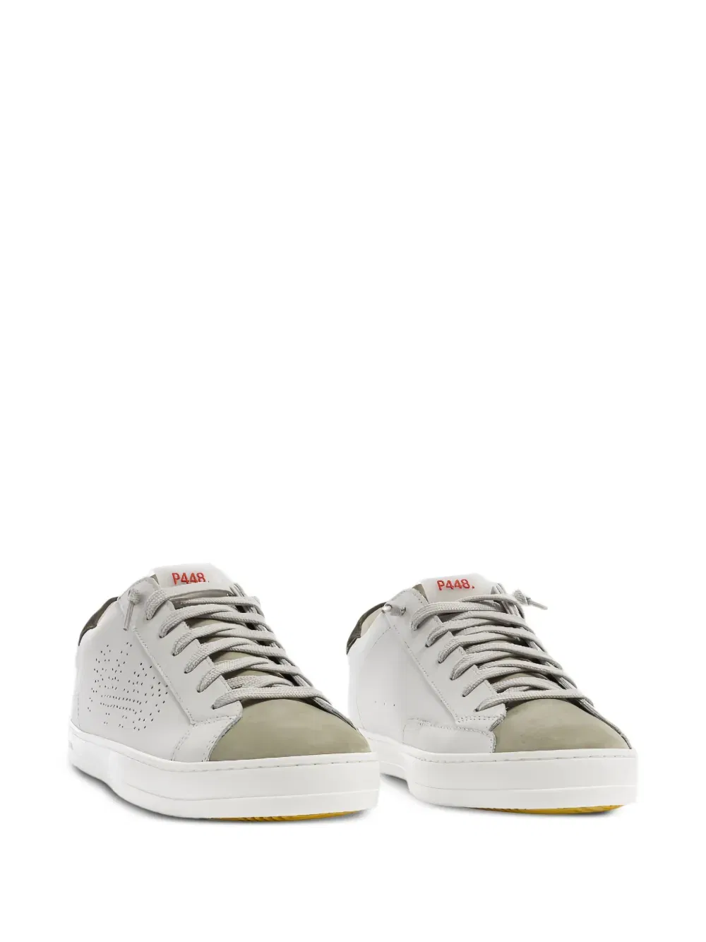 John perforated seude-panel sneakers