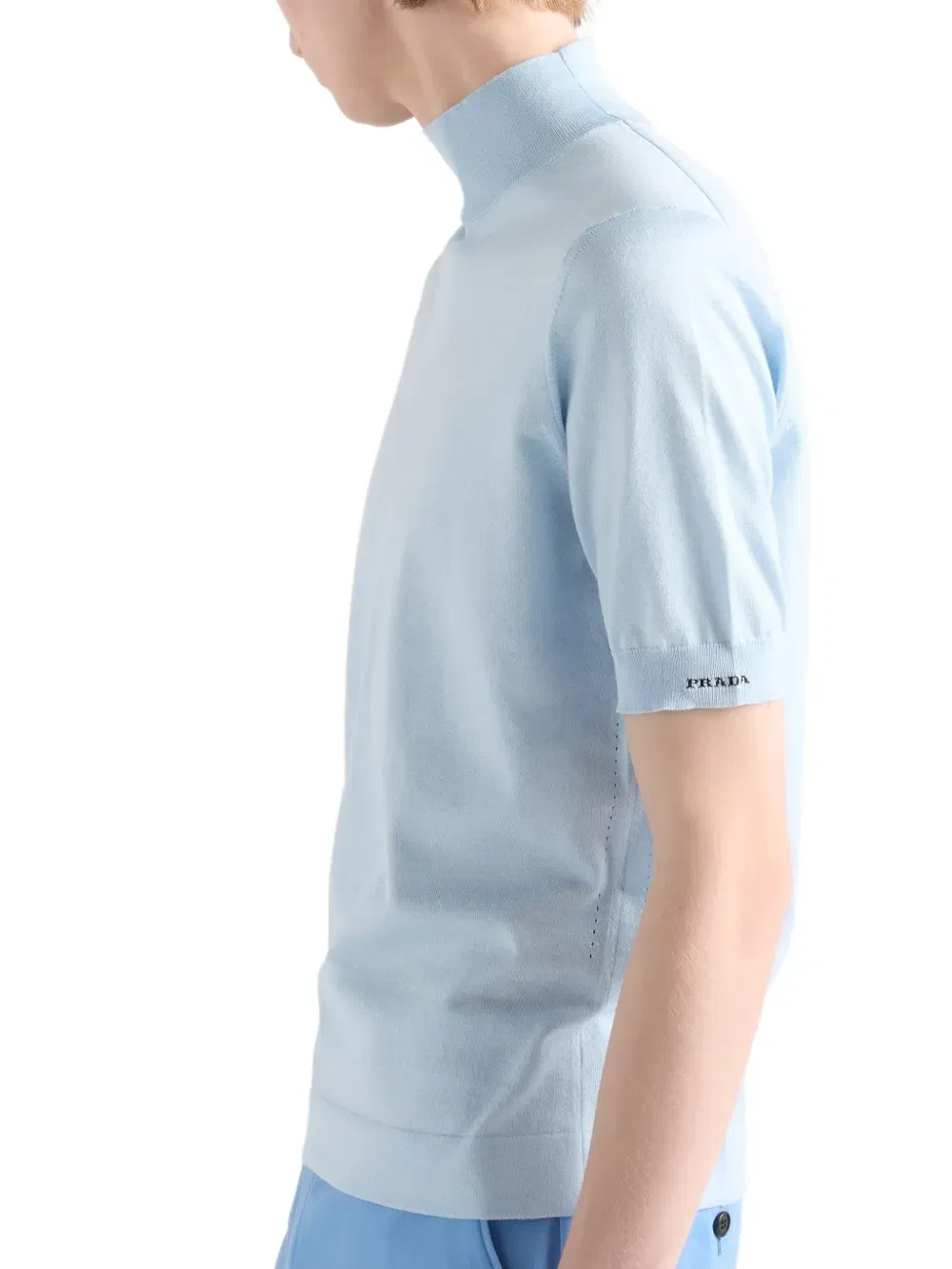 ribbed turtleneck T-Shirt