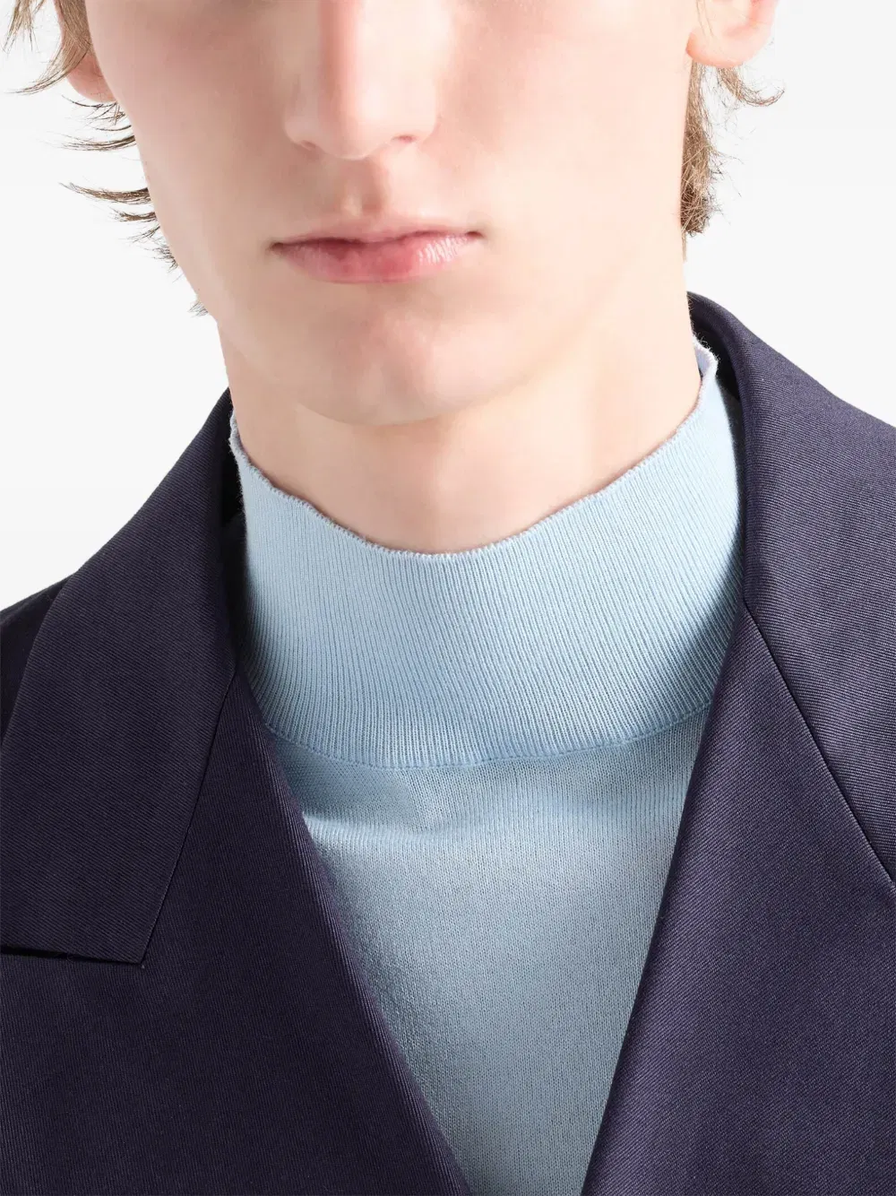 ribbed turtleneck T-Shirt