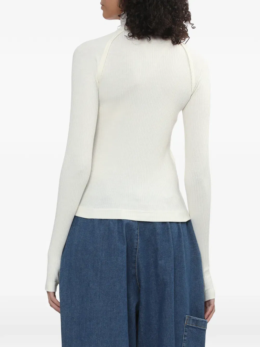 ribbed turtleneck T-Shirt
