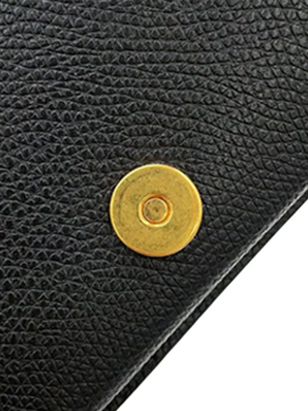 2021-2026 Grainy Calfskin VLogo Signature Wallet with Chain satchel
