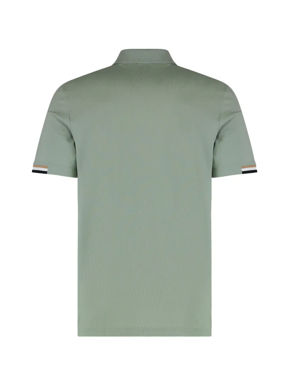 striped-detail polo shirt