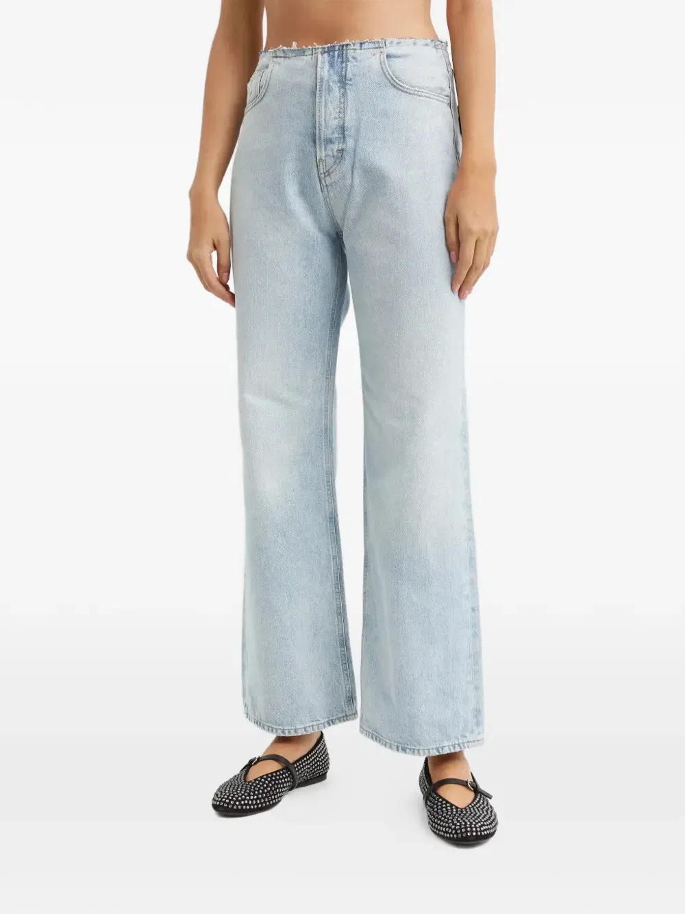 Korea WB raw-finished five-pocket jeans