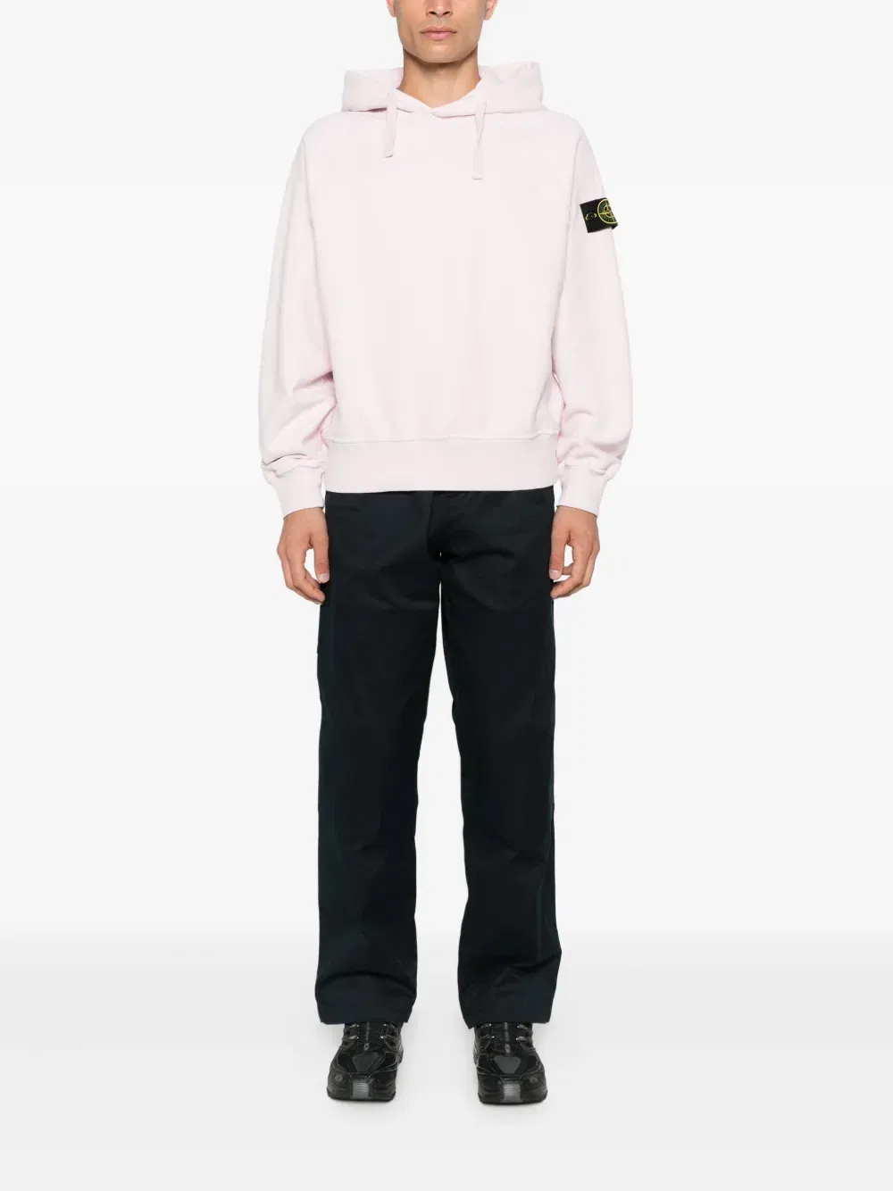 logo-patch hooded sweater