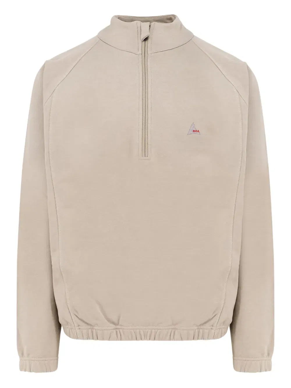half-zip logo-embroidery sweatshirt
