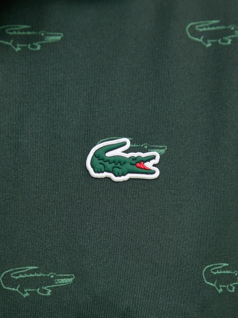 crocodile-print polo shirt