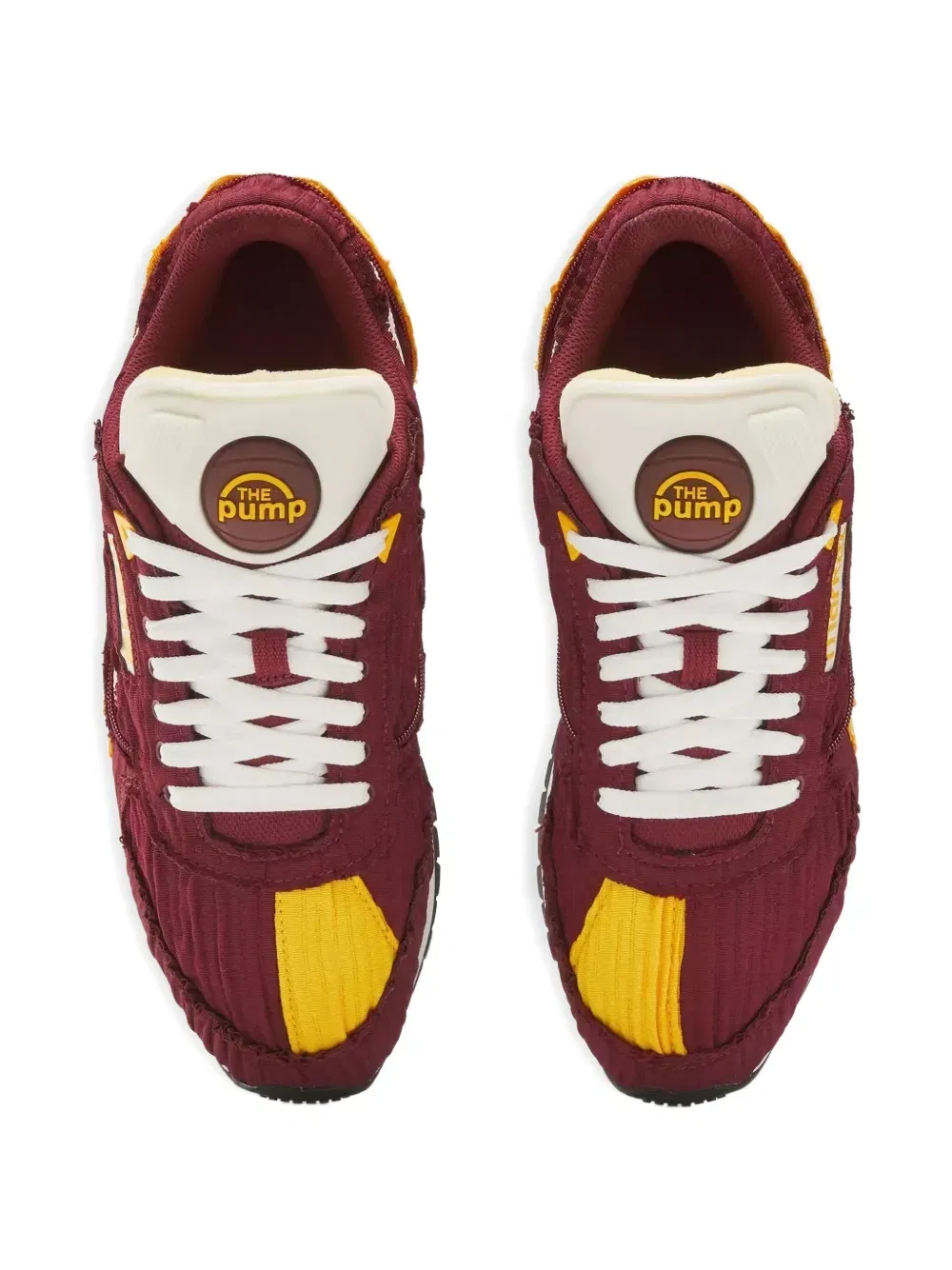 x The Pump Classic "Maroon/Yellow" sneakers