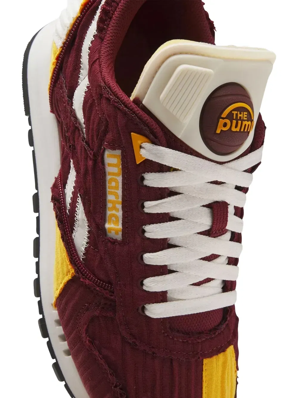 x The Pump Classic "Maroon/Yellow" sneakers
