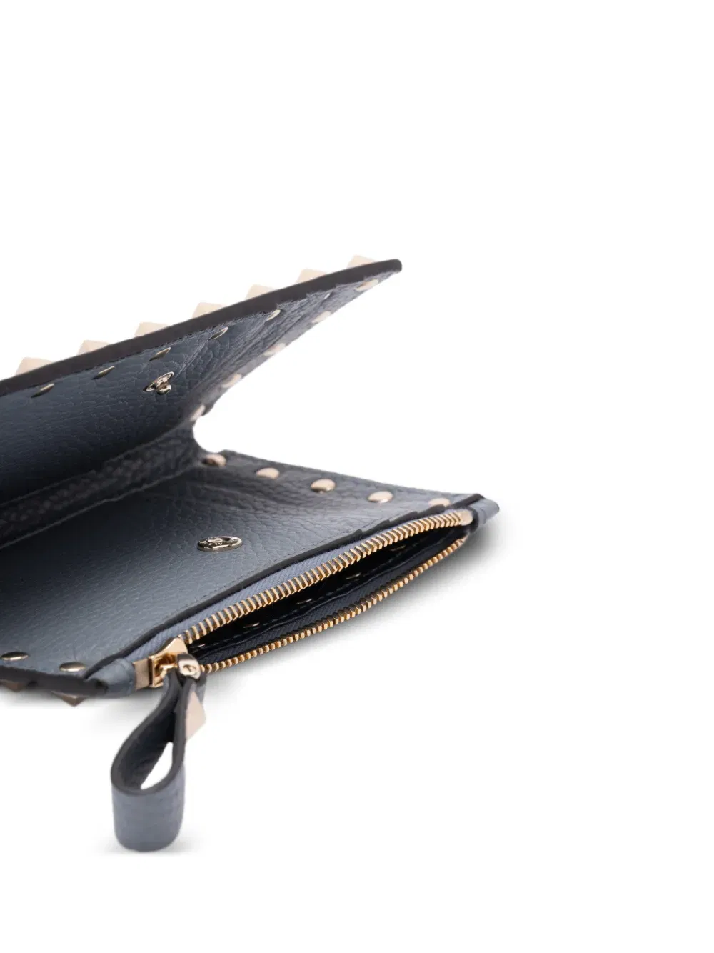 studded zip wallet