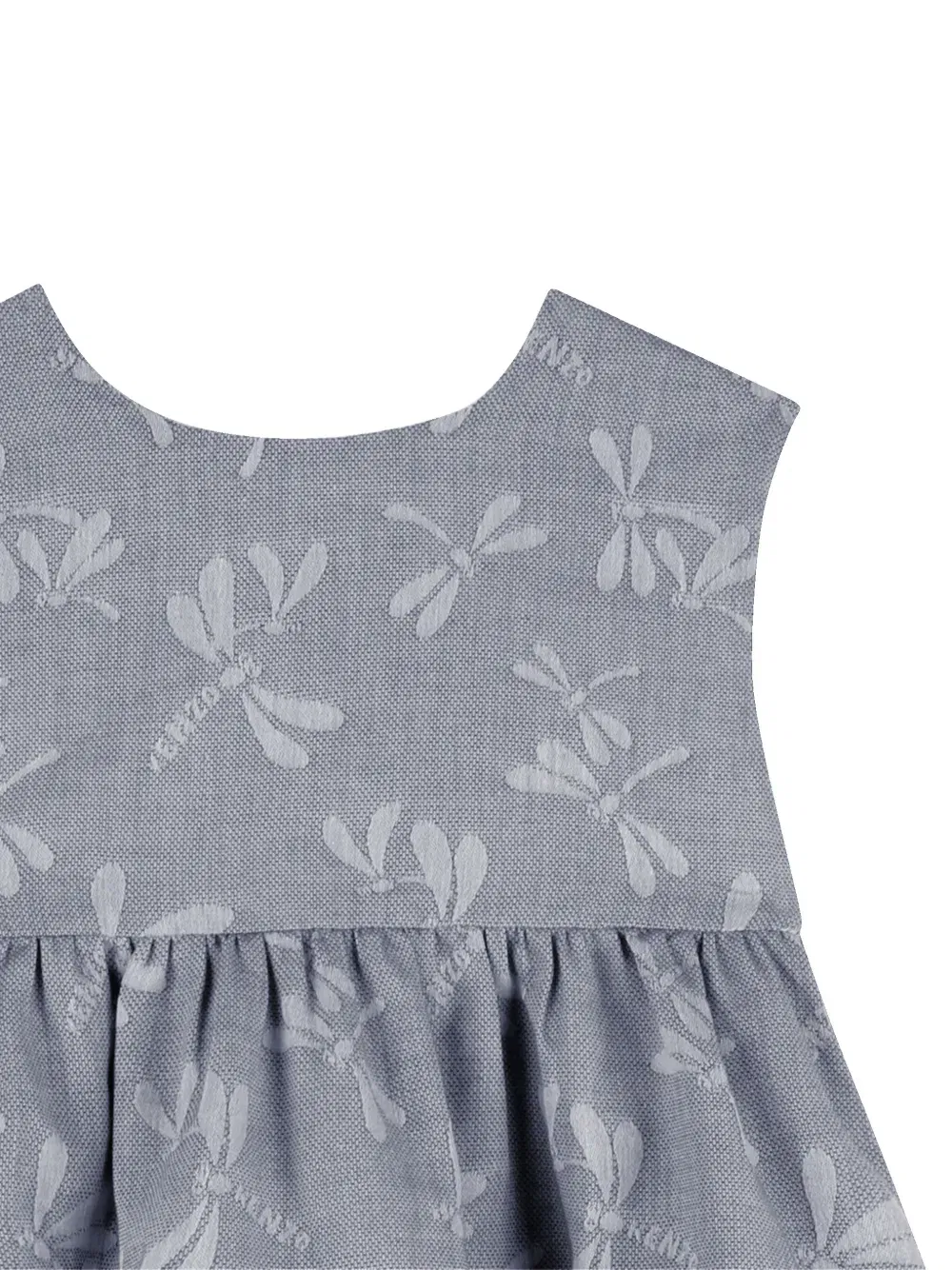 dragonfly-jacquard tiered dress