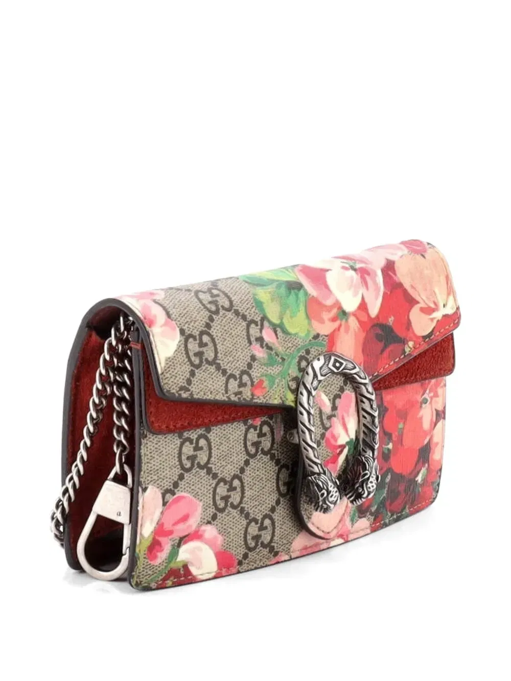 Dionysus Bag Blooms Print GG Coated Canvas Super Mini crossbody bag