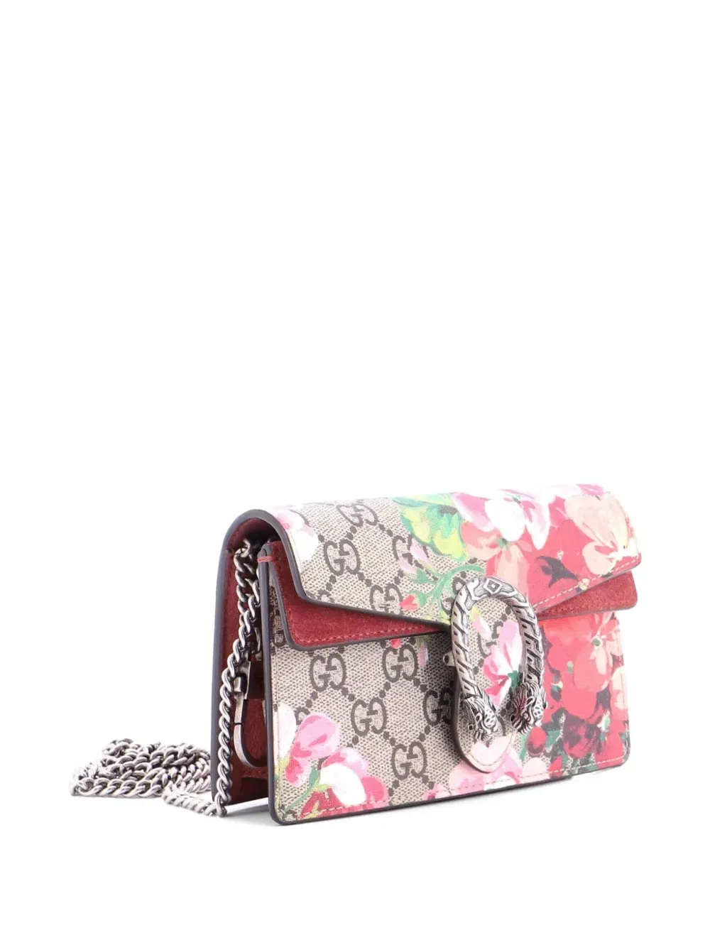 Dionysus Bag Blooms Print GG Coated Canvas Super Mini crossbody bag