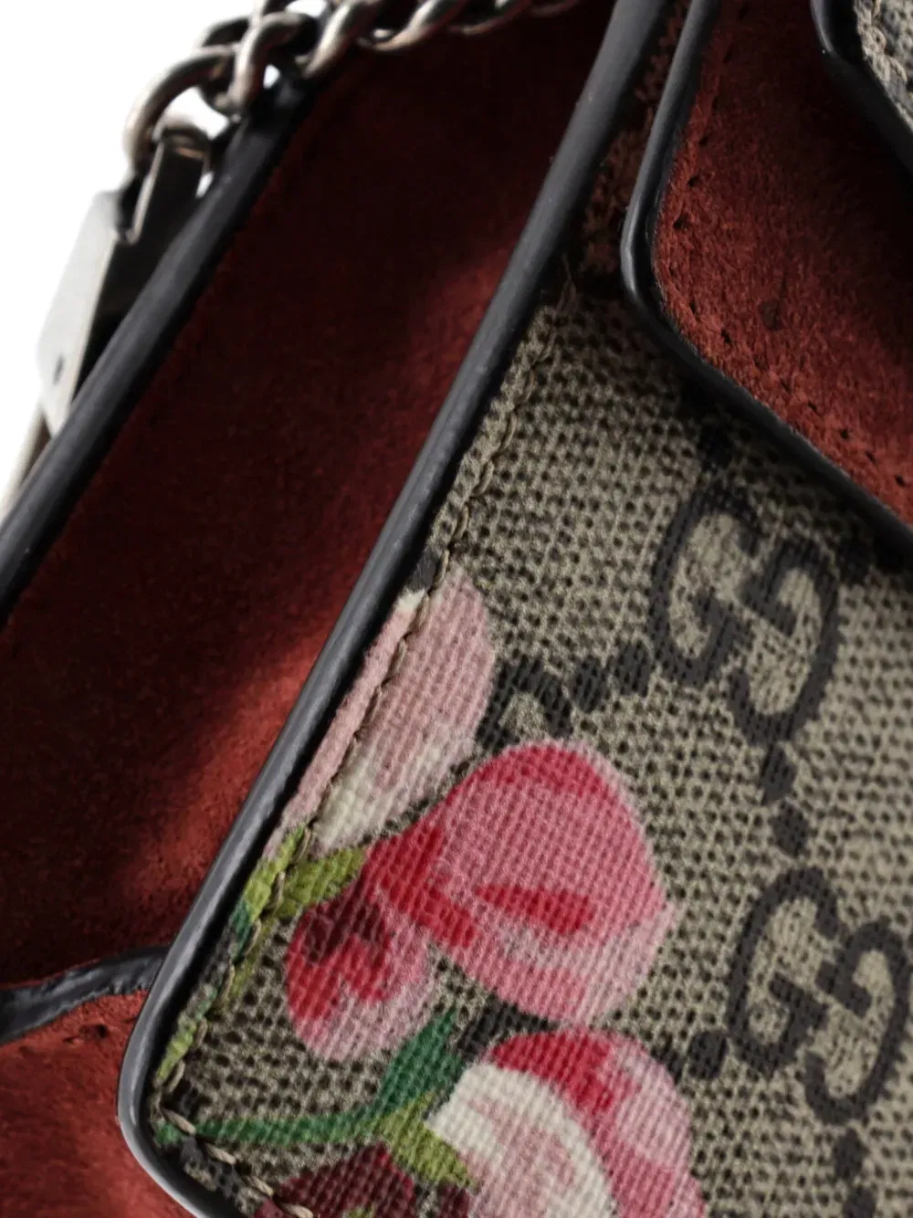 Dionysus Bag Blooms Print GG Coated Canvas Super Mini crossbody bag