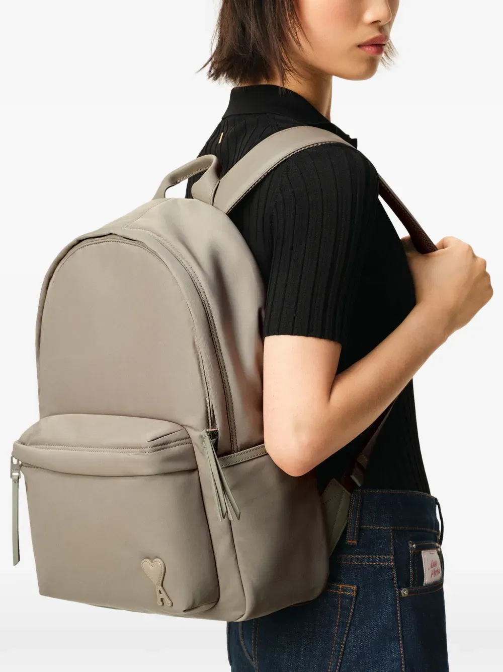 Marcel padded logo-patch backpack
