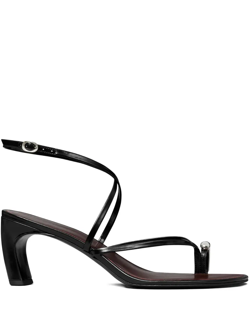 Pierced strappy open-toe heels