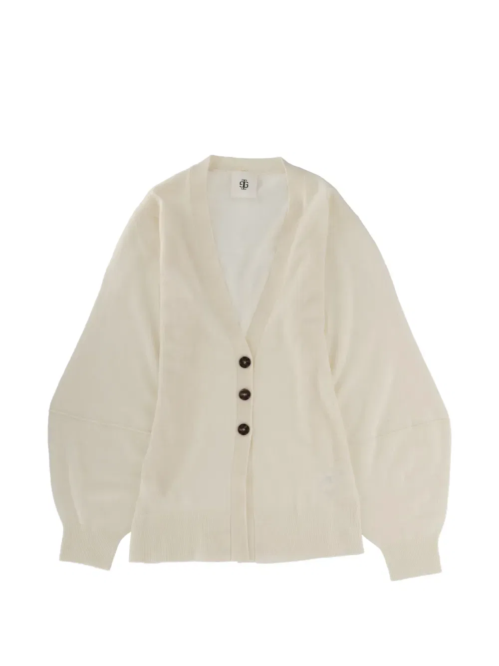 Como button V-neck knitwear