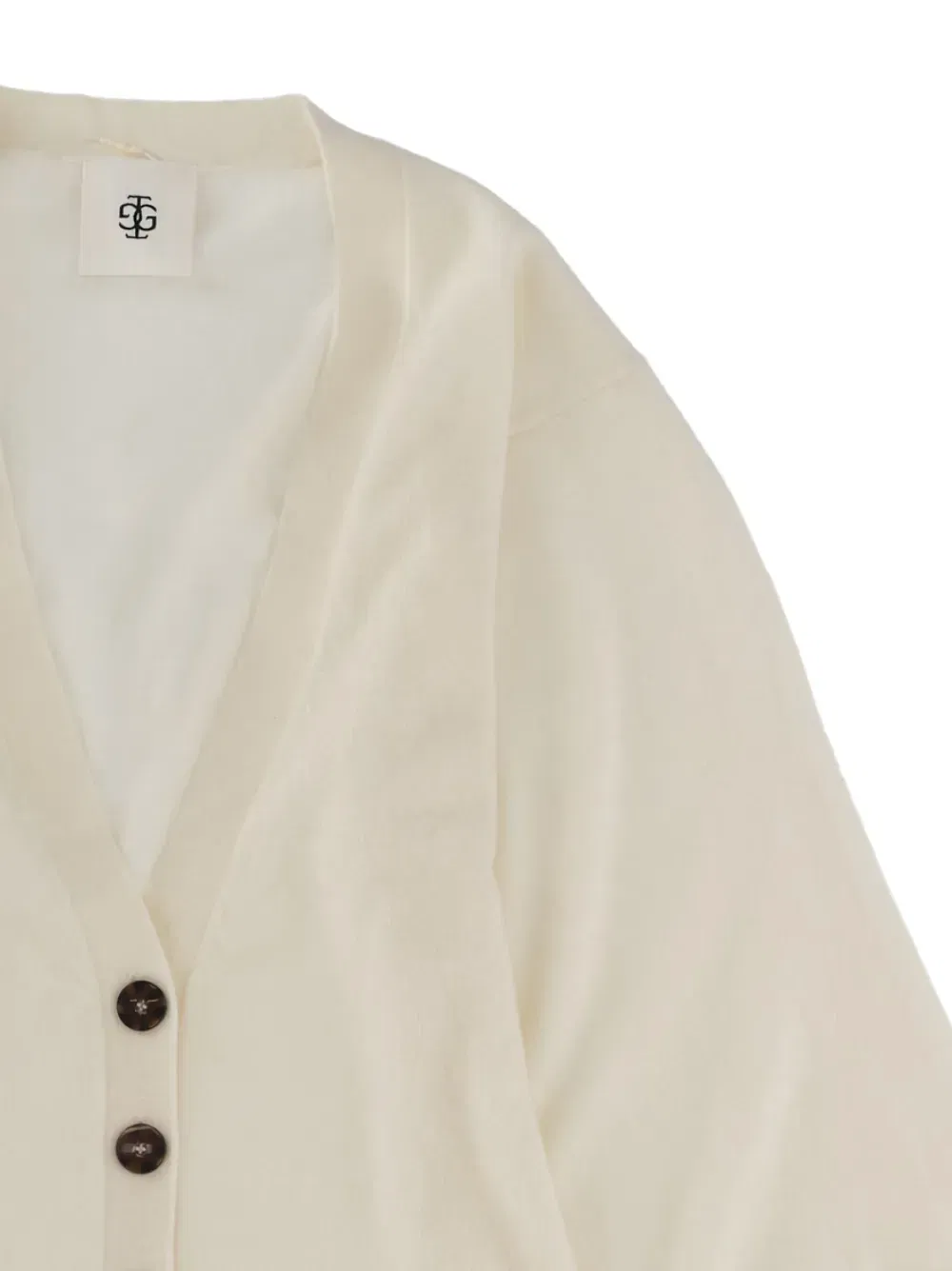 Como button V-neck knitwear