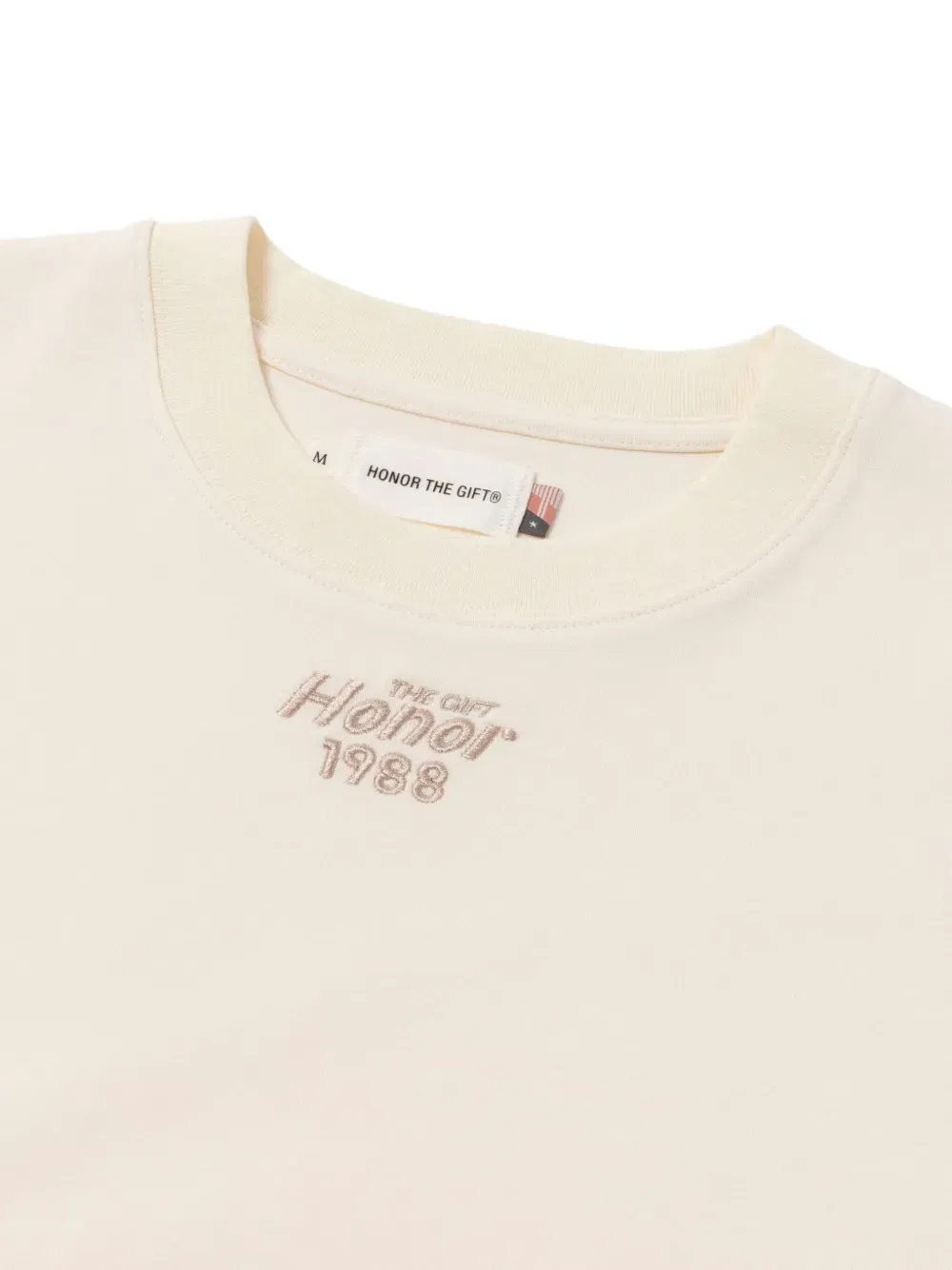 Pendant Box raw-edge embroidered T-Shirt