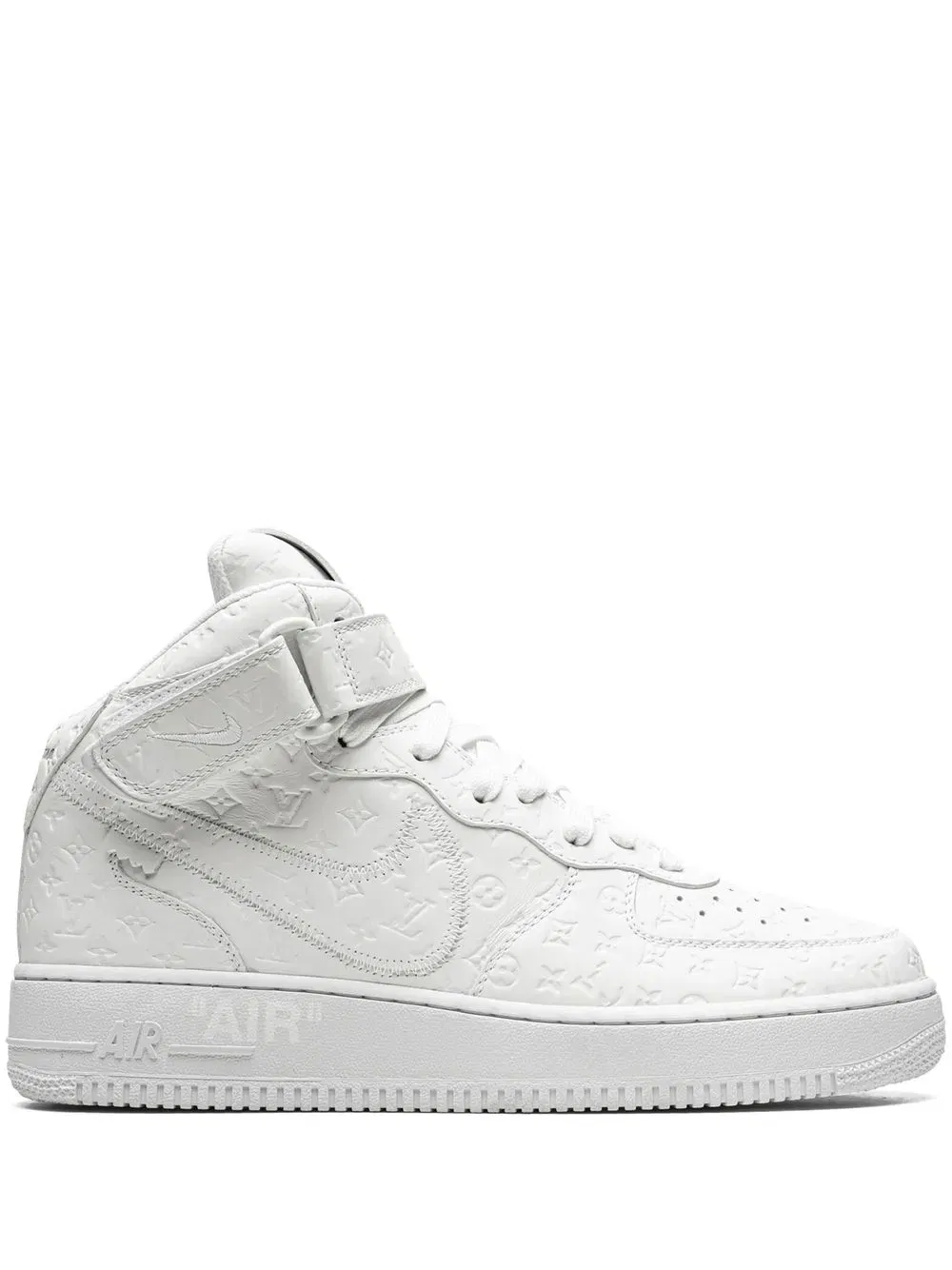 x Louis Vuitton x Virgil Abloh Air Force 1 Mid "White/White" sneakers