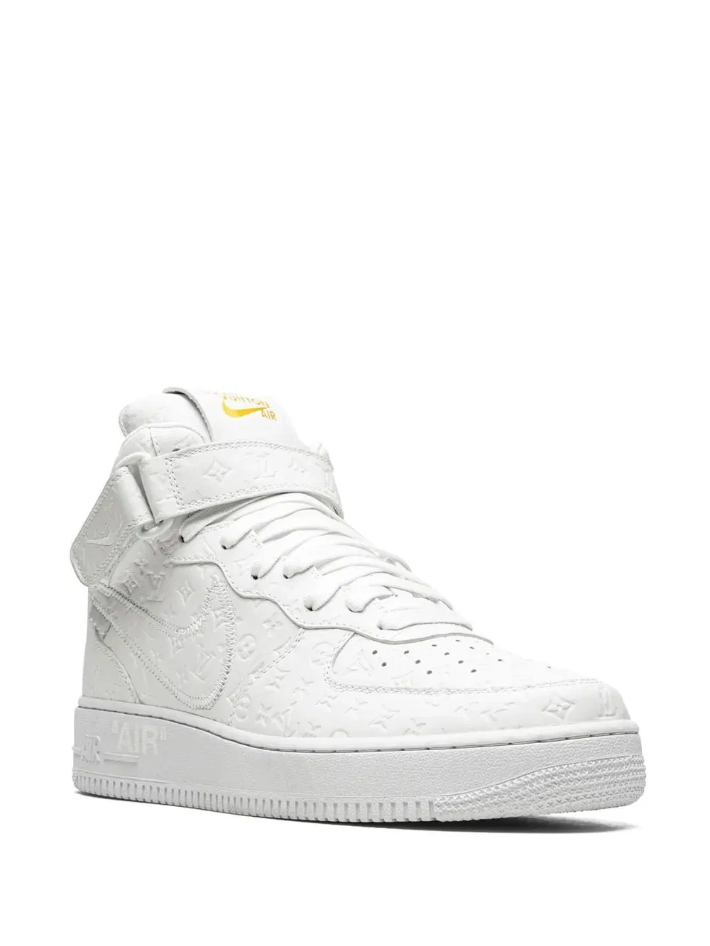 x Louis Vuitton x Virgil Abloh Air Force 1 Mid "White/White" sneakers