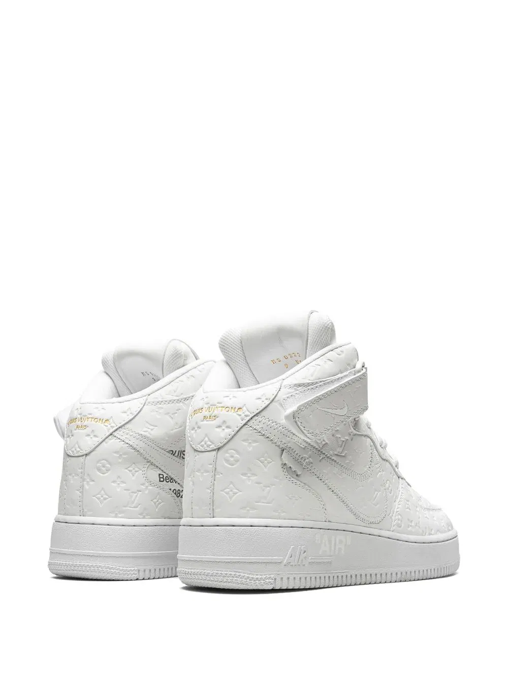 x Louis Vuitton x Virgil Abloh Air Force 1 Mid "White/White" sneakers