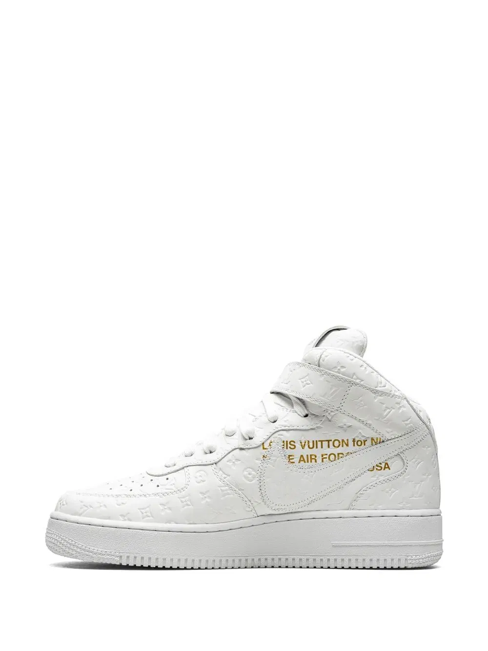 x Louis Vuitton x Virgil Abloh Air Force 1 Mid "White/White" sneakers