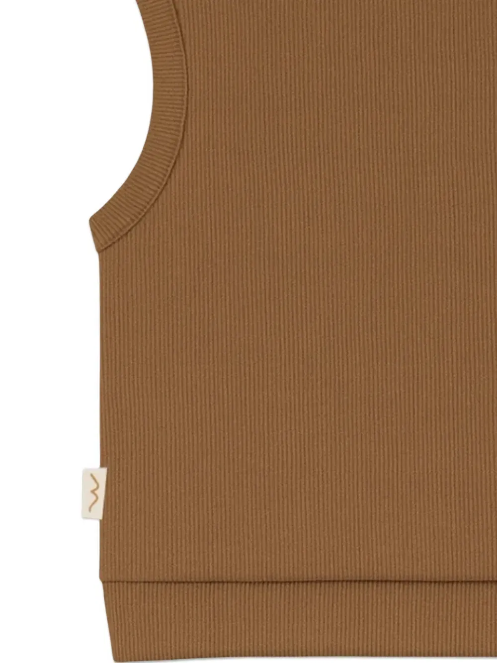 buttoned ribbed top