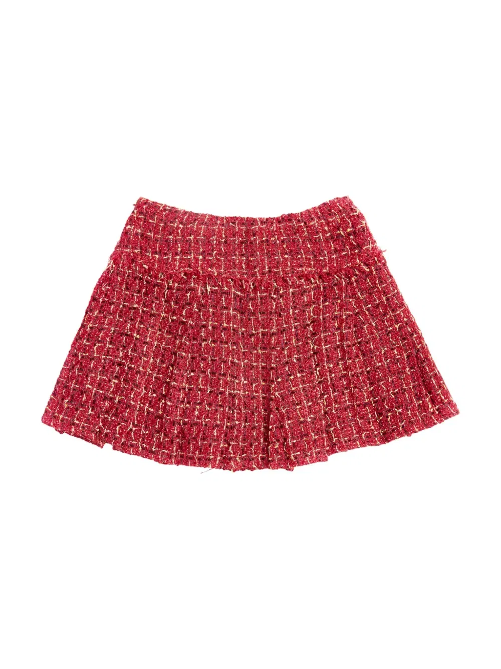 tweed pleated skirt