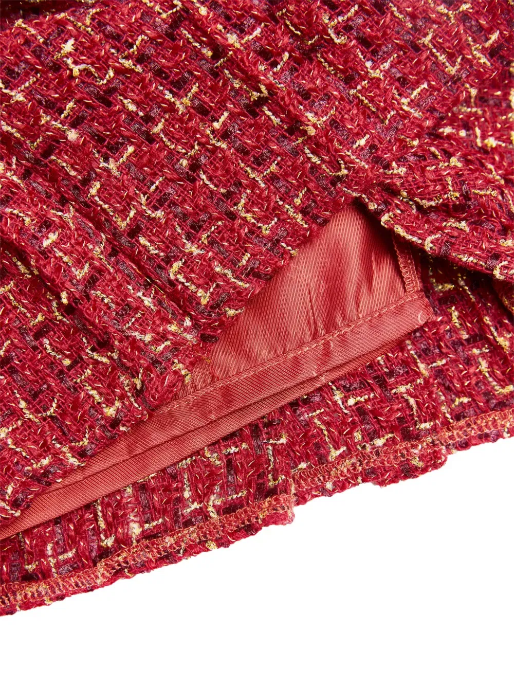 tweed pleated skirt