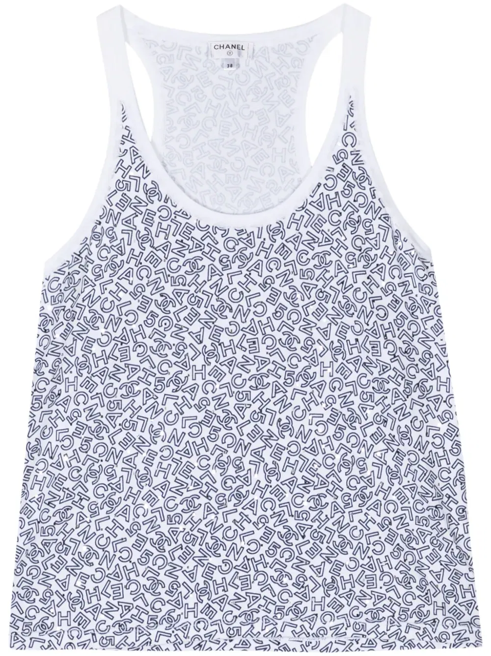 2000s logo-print tank top