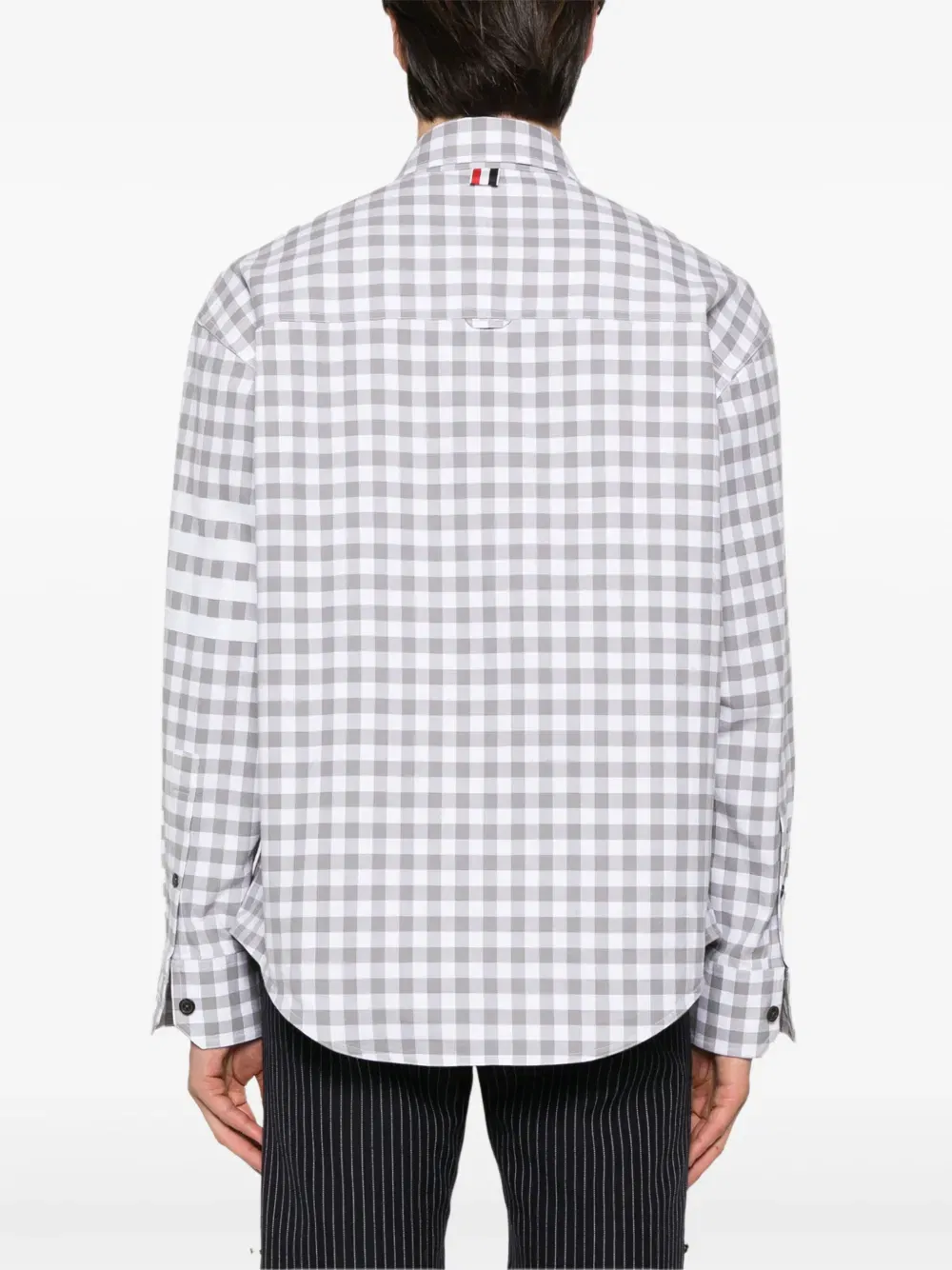 gingham-pattern shirt