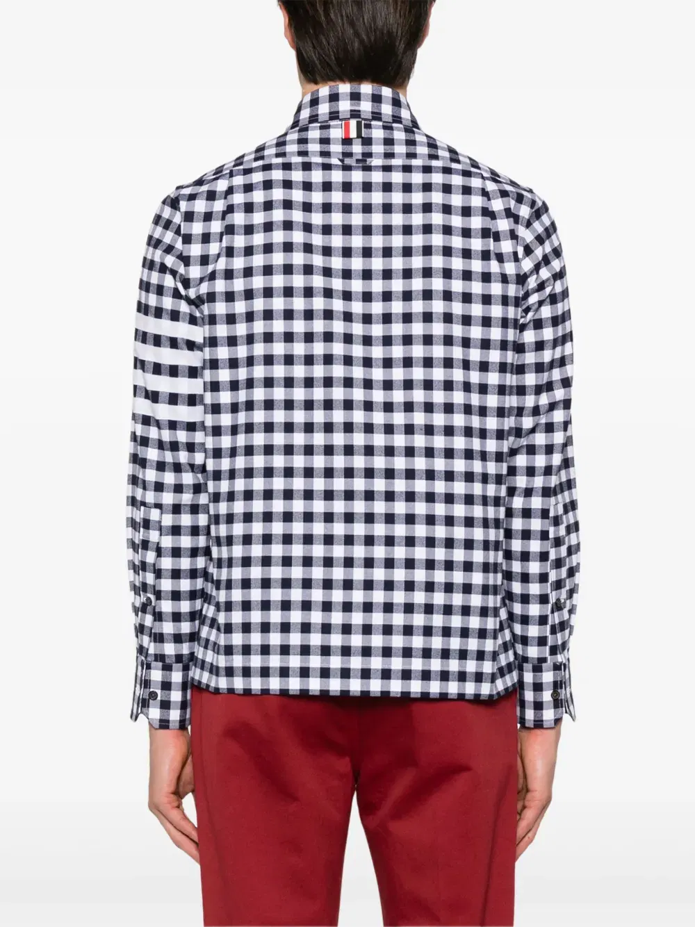 gingham-pattern shirt