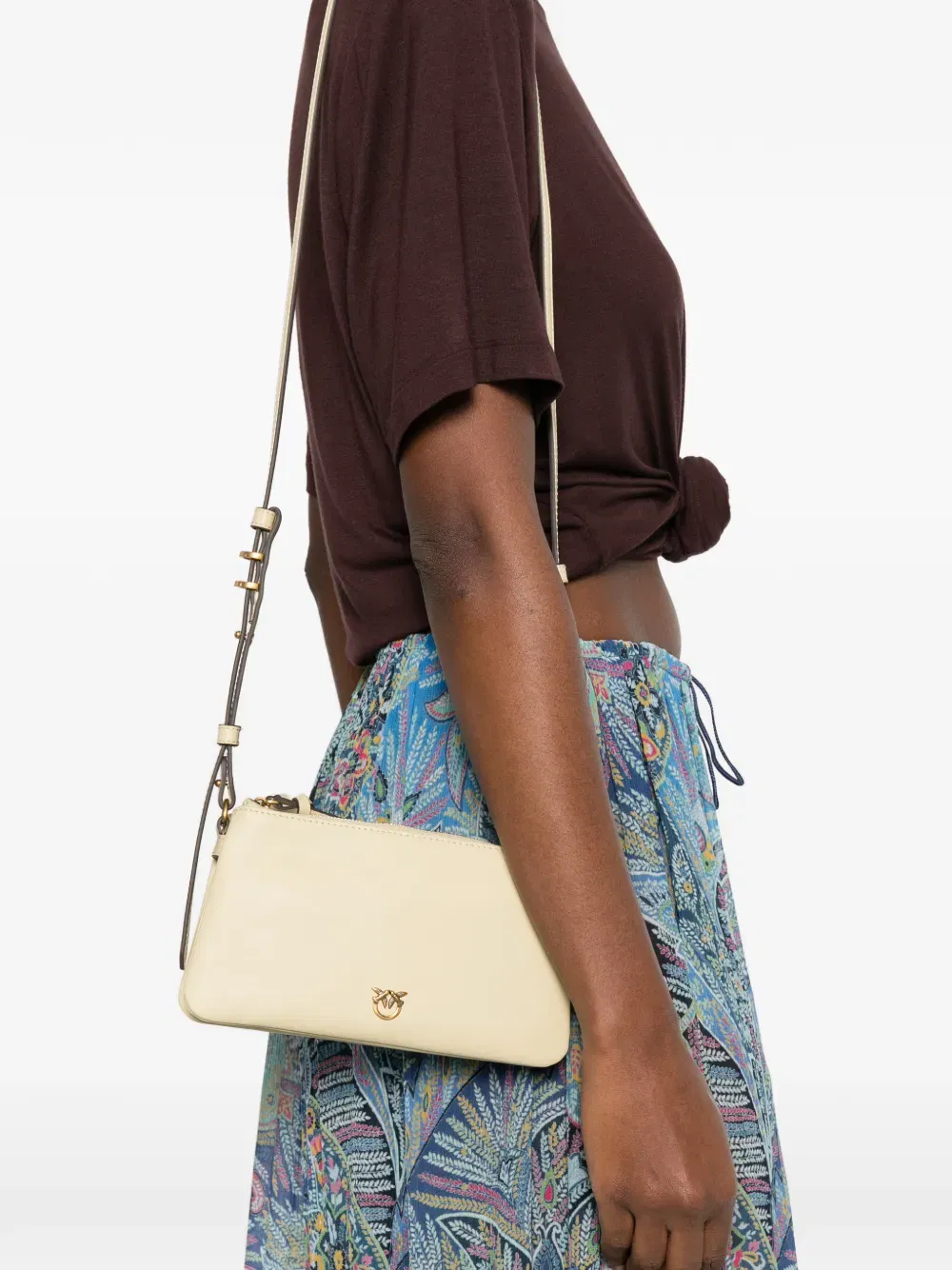 mini Double logo-plaque shoulder bag