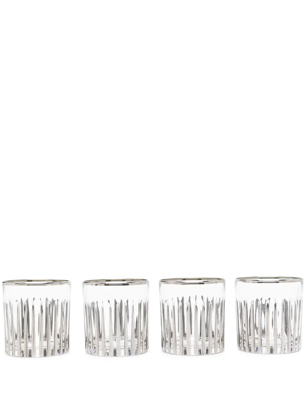 Platinum glass tumblers set (set of four)