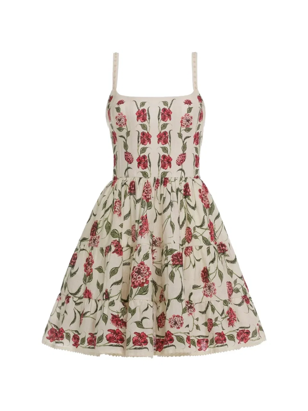 floral-detail mini dress