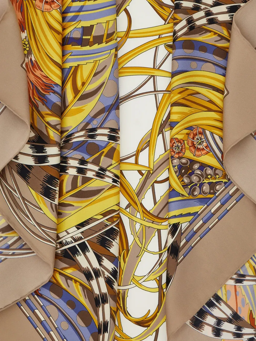 rooster print silk scarf
