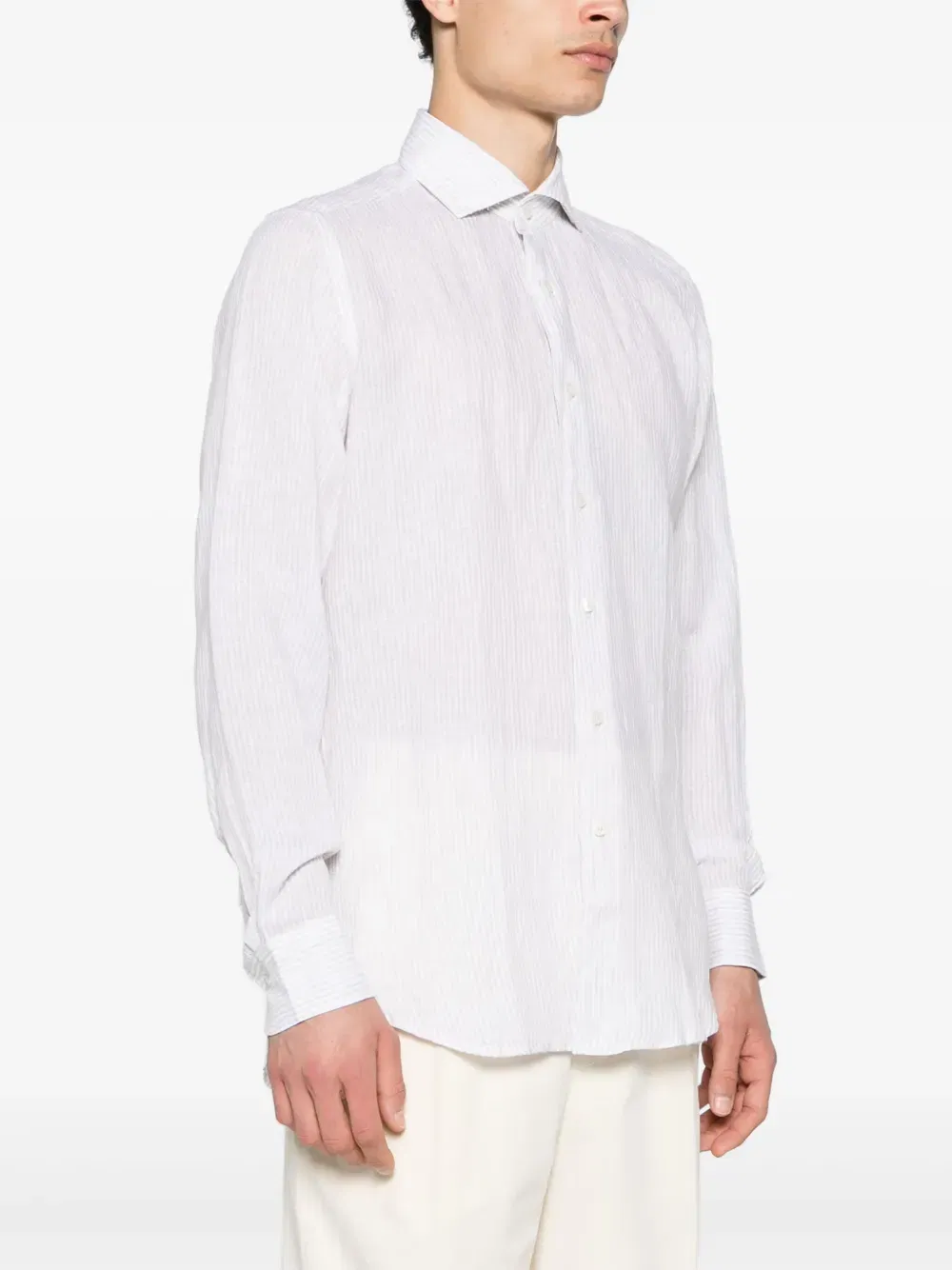 striped linen shirt