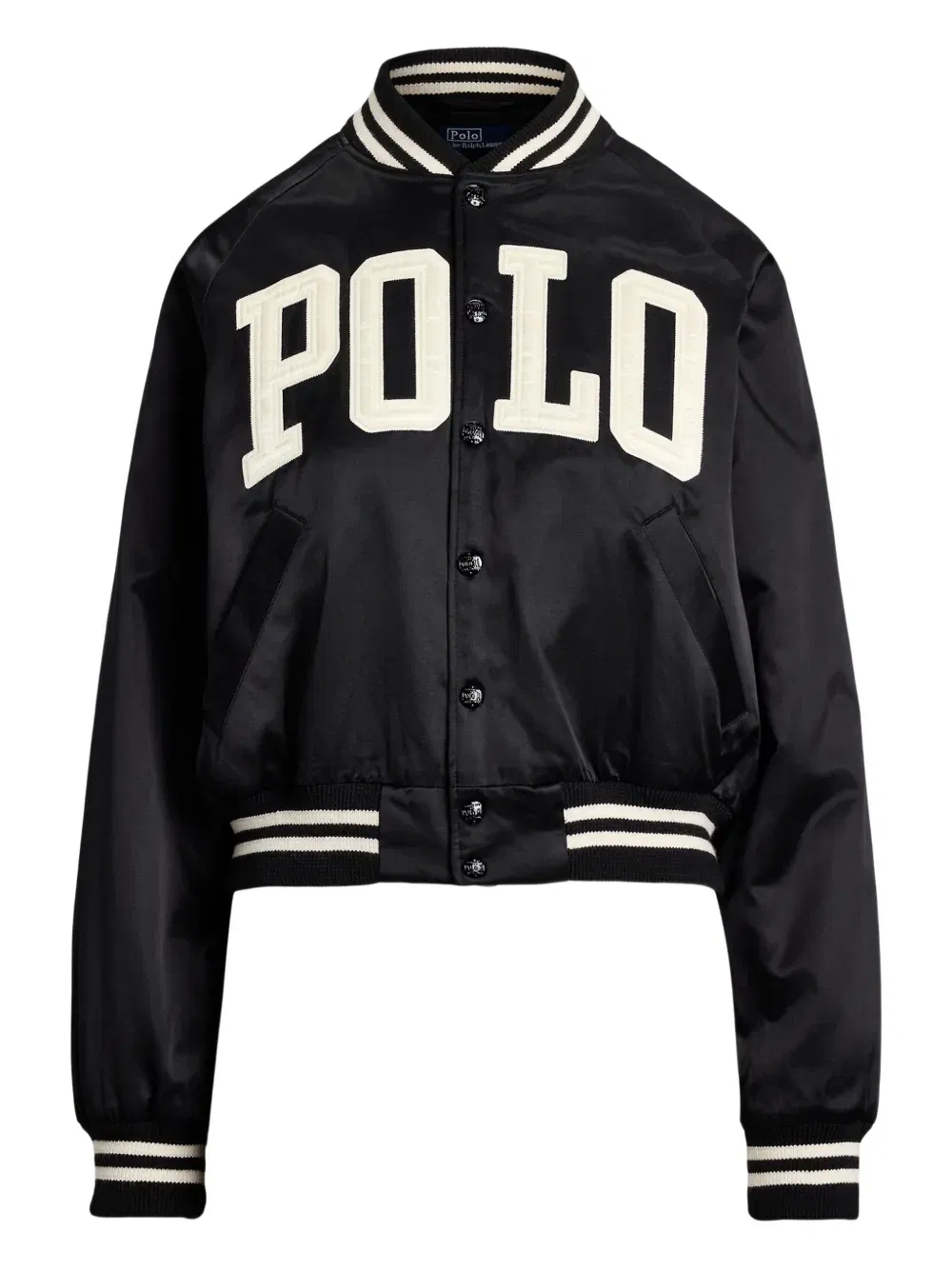 logo satin bomber jacket