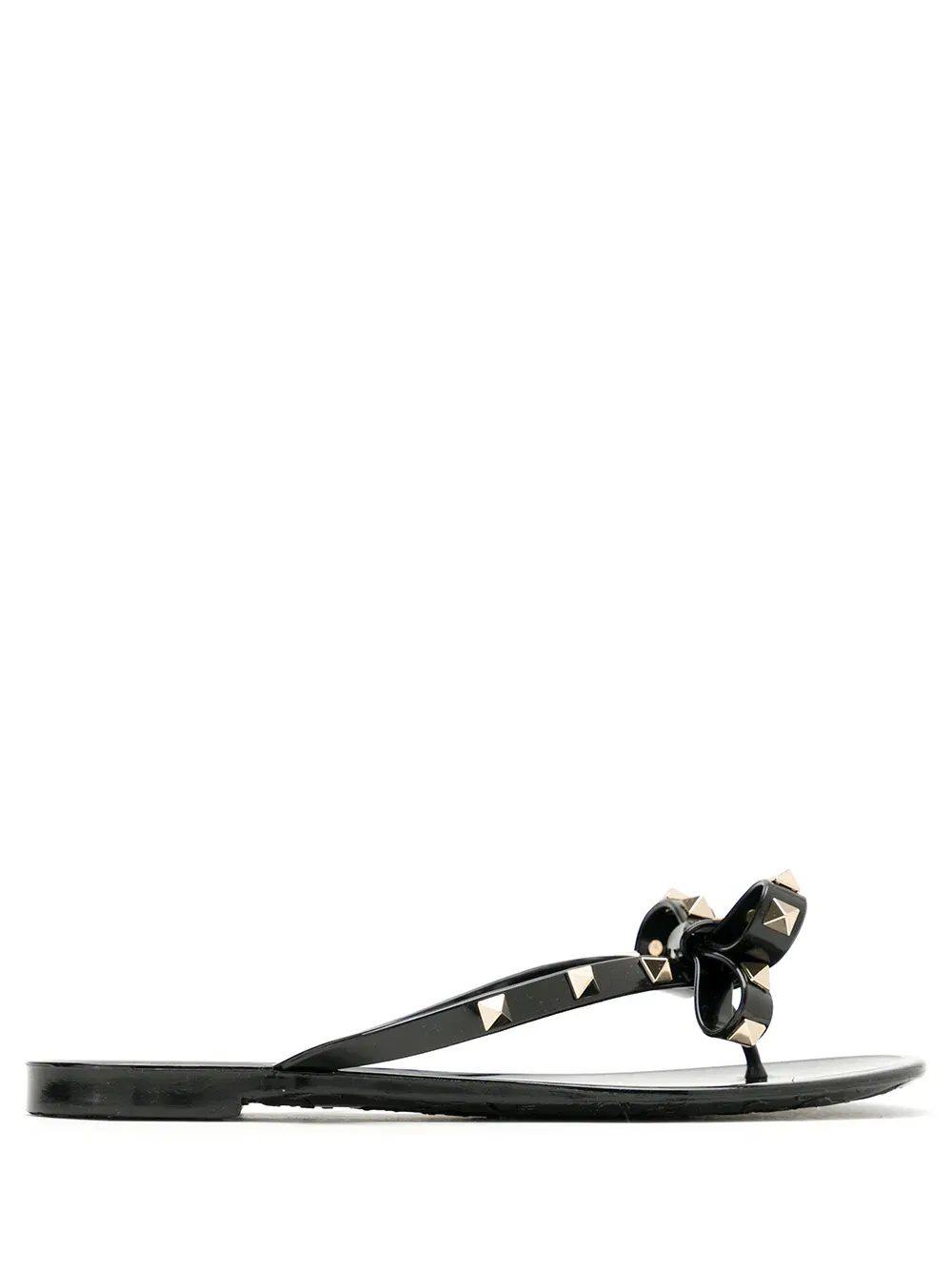 rockstud bow-detai sandals