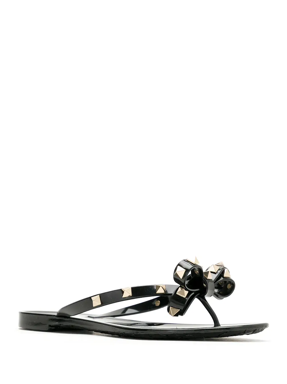 rockstud bow-detai sandals