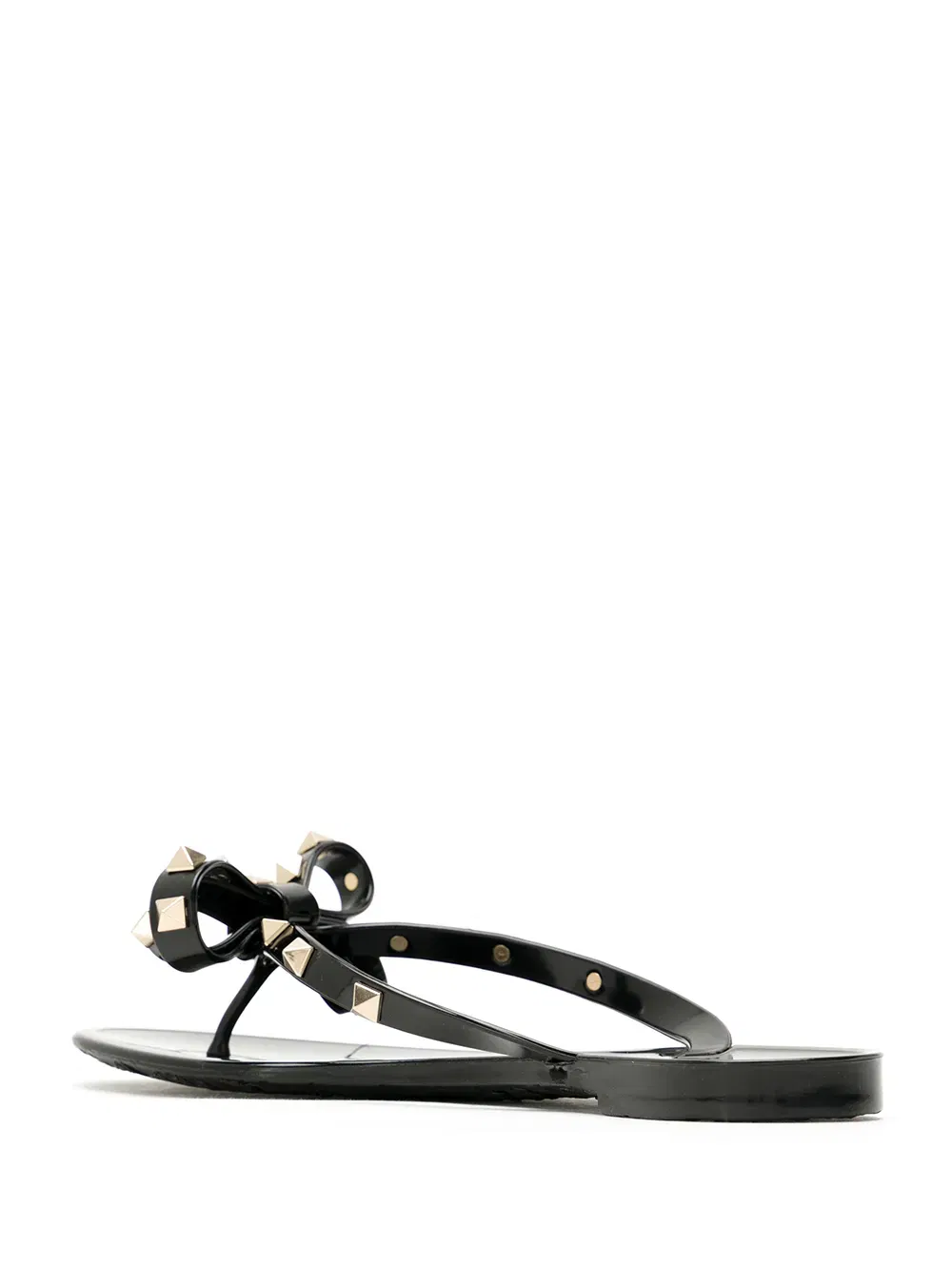 rockstud bow-detai sandals