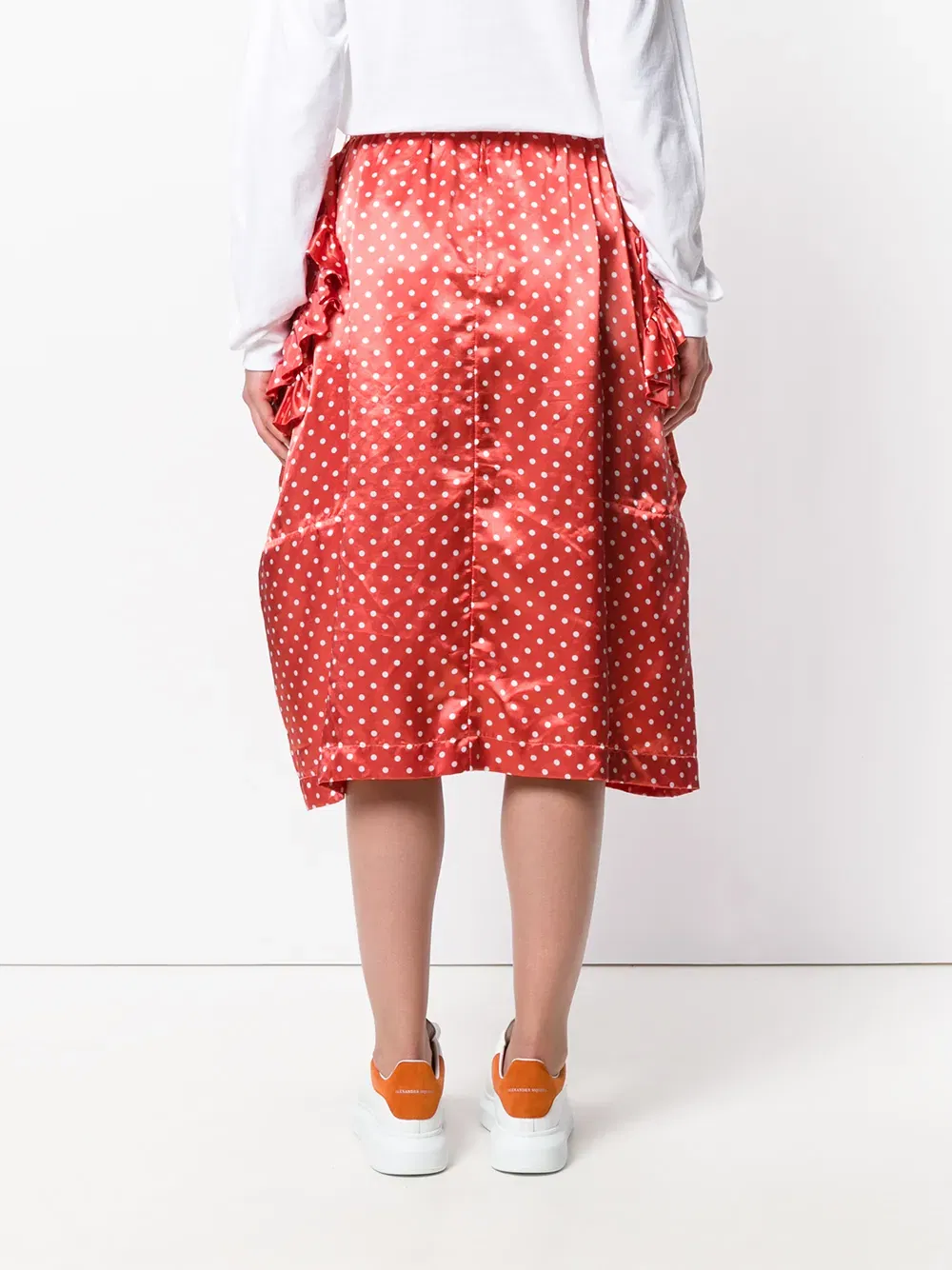 deconstructed ruffle polka dot skirt